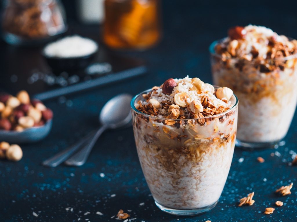 Overnight oats made during Sunday meal prep