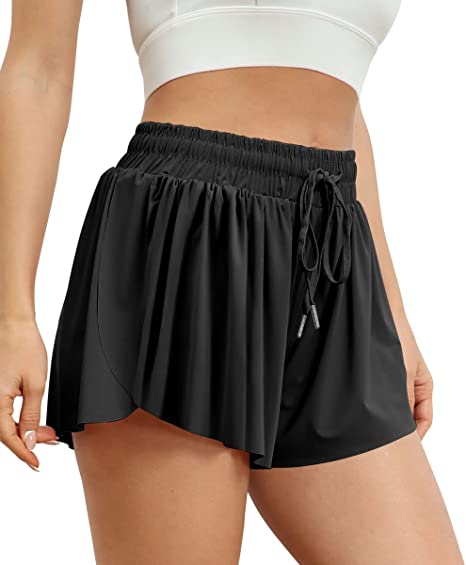 AUTOMET Women‘s 2 in 1 Flowy Running Shorts 