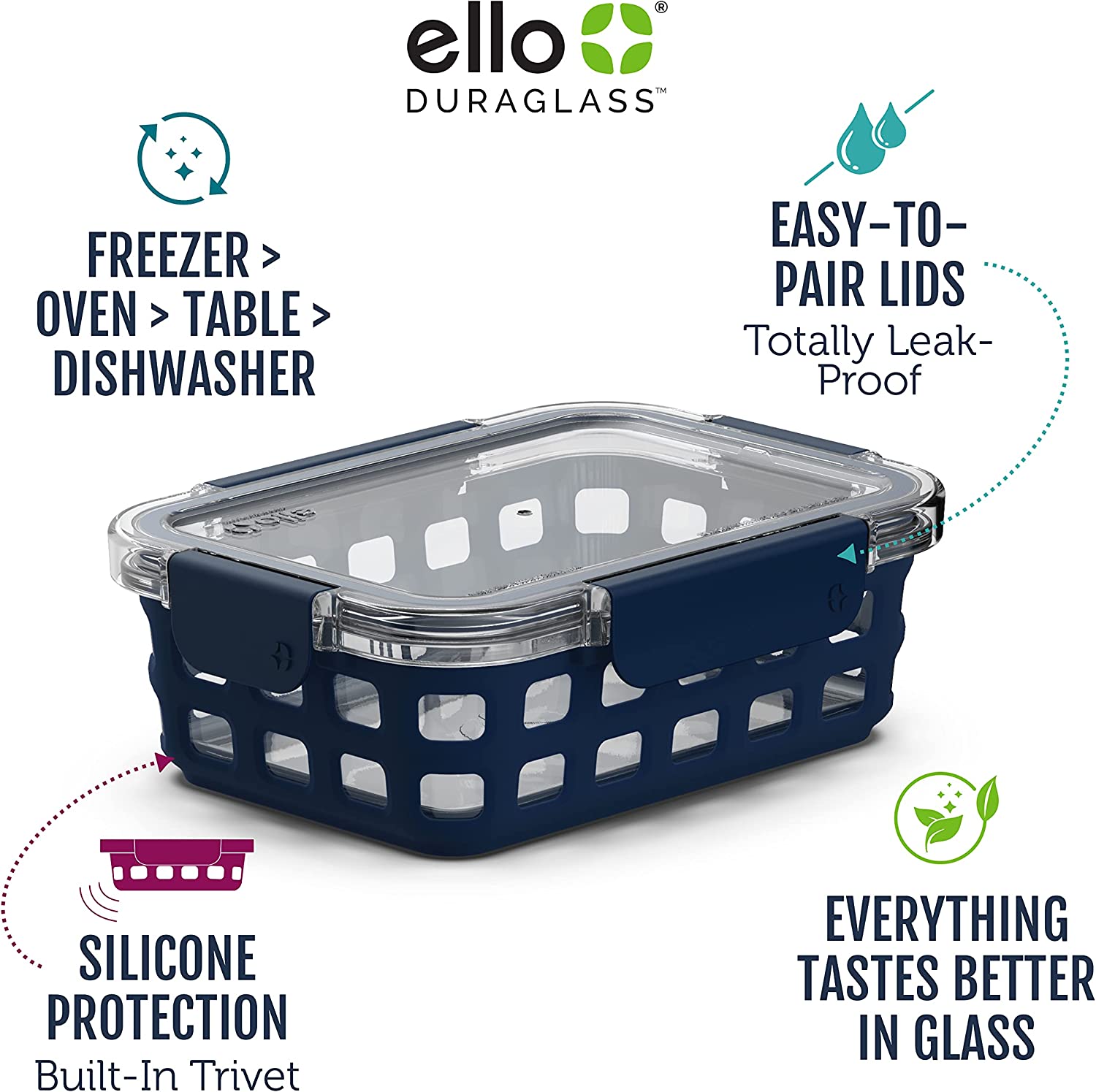 Ello Duraglass Meal Prep Sets