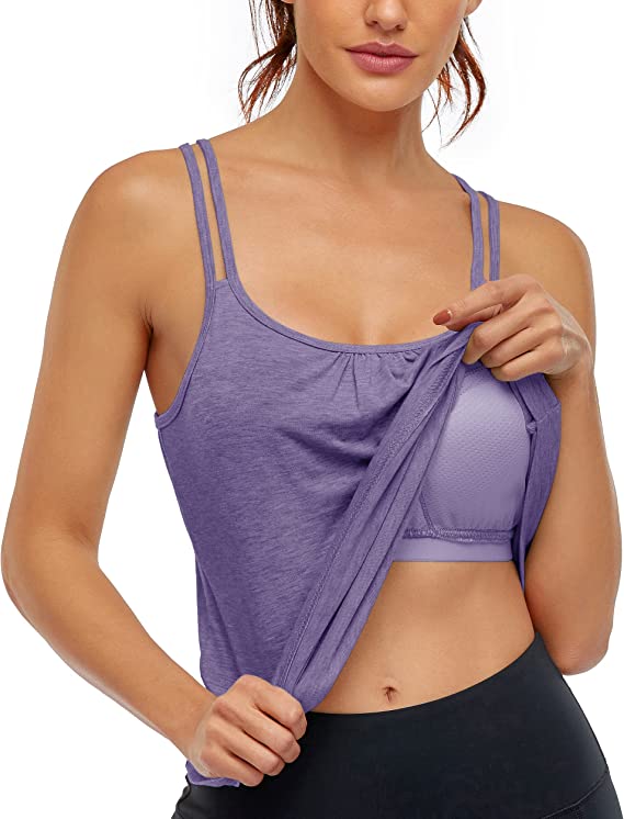 Hibelle Women's Workout Yoga Racerback Tank Tops