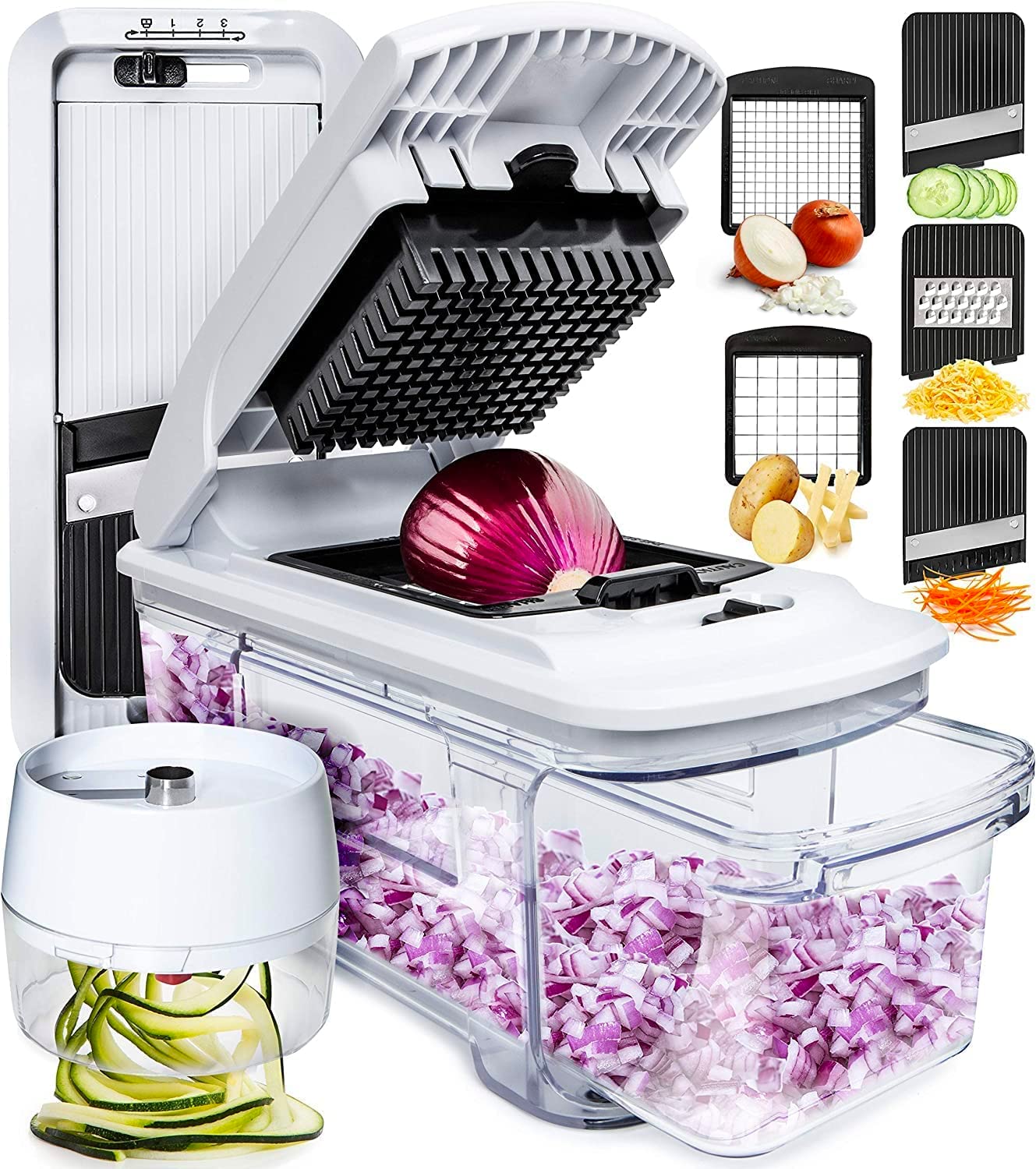 Fullstar All-in-1 Vegetable Chopper, Mandoline Slicer, & Cheese Grater