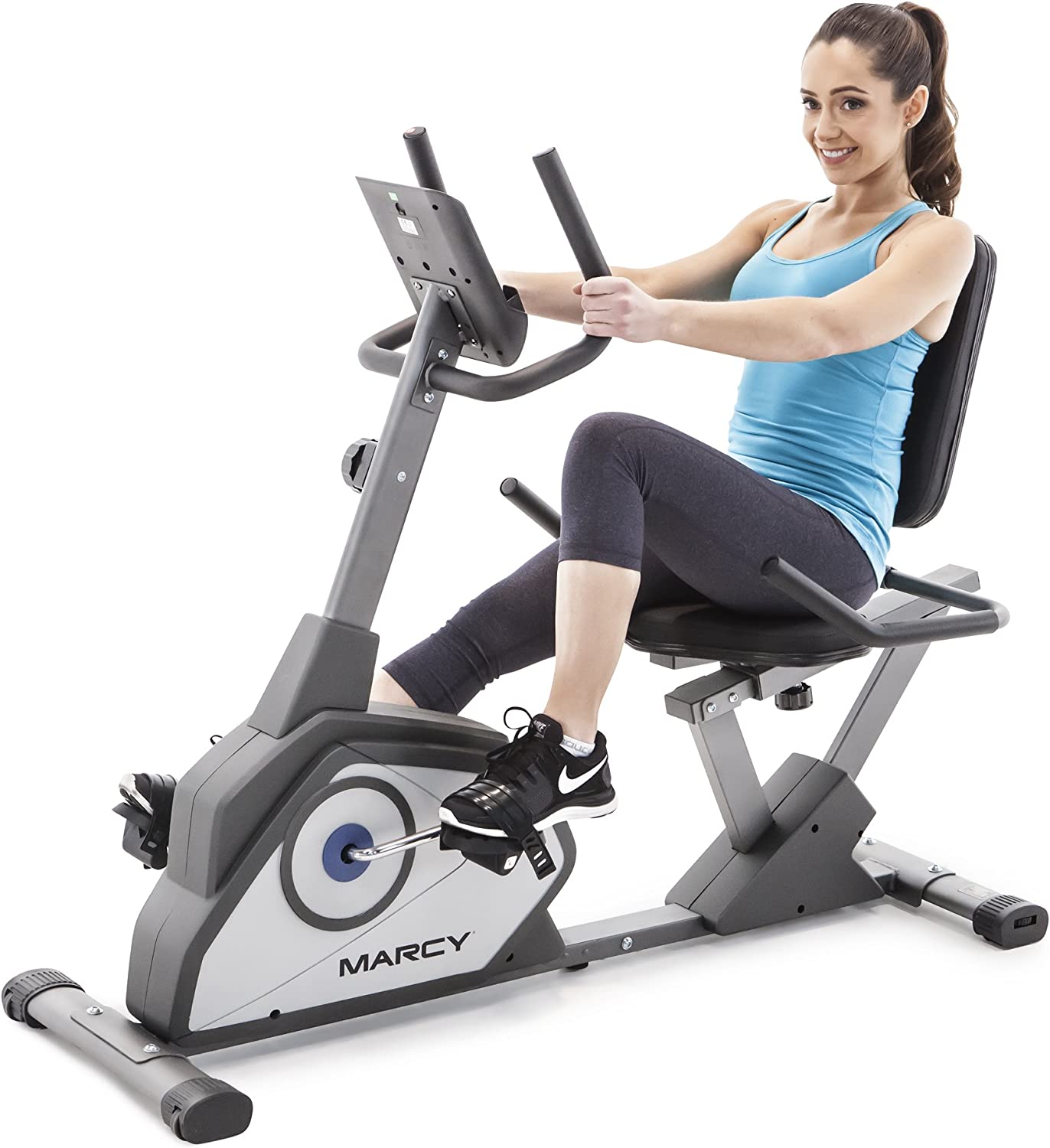 Marcy Recumbent Exercise Bike with Resistance ME-709