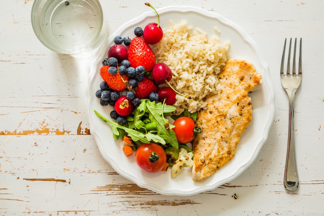 My plate - portion control guide, top view