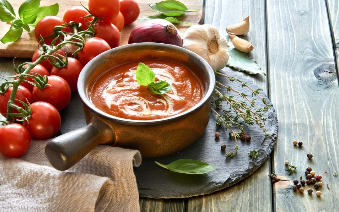 Roasted Tomato & Chickpea Soup